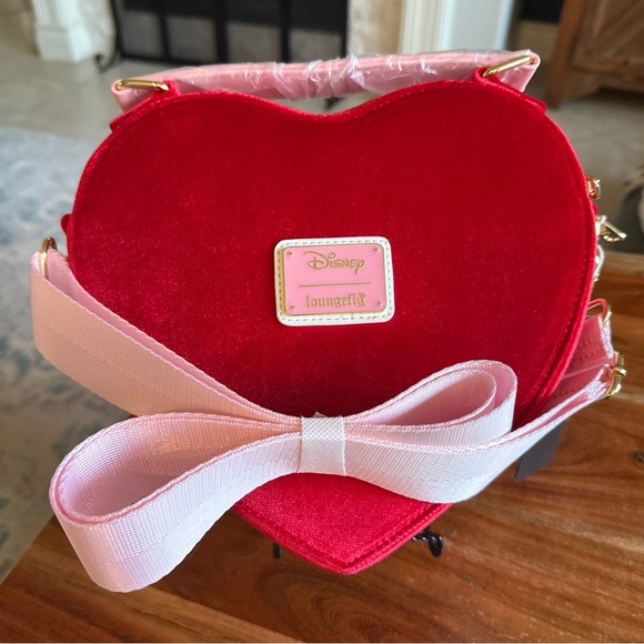 Loungefly Disney Mickey and Minnie Scented Heart Bag Set - Red and Pink NWT - Picture 3 of 13